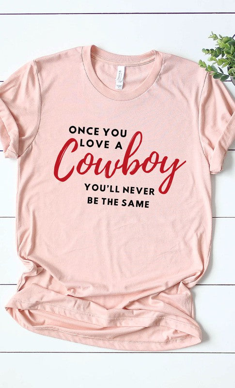 Love A Cowboy Graphic Tee T-Shirt