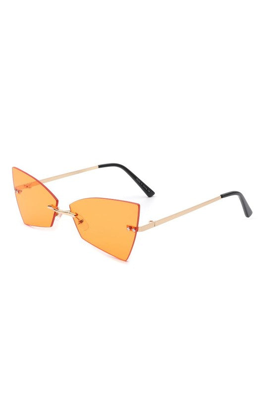 Rimless Geometric Triangle Fashion Sunglasses