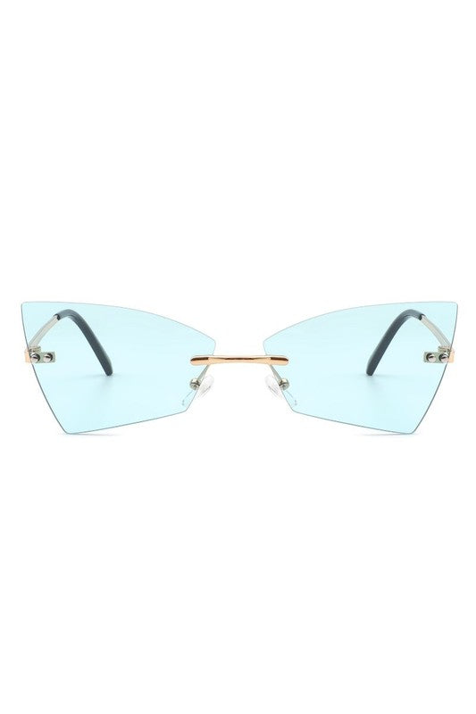 Rimless Geometric Triangle Fashion Sunglasses