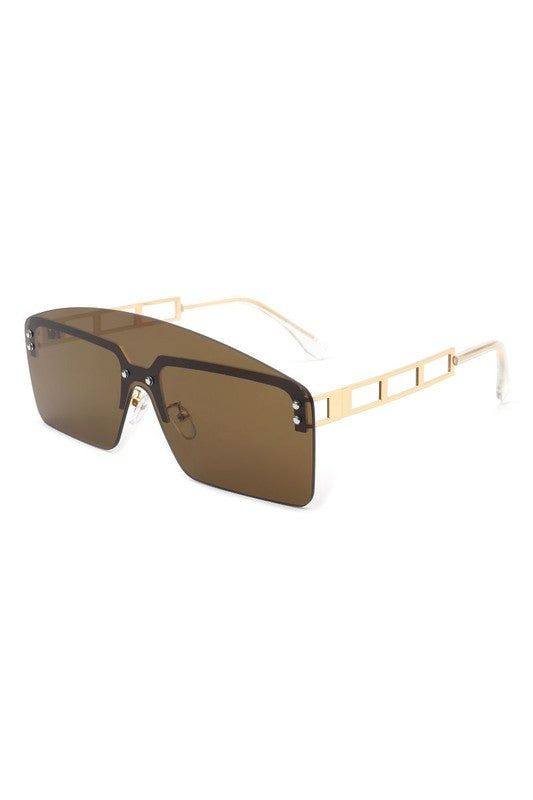 Futuristic Retro Rimless Square Fashion Sunglasses