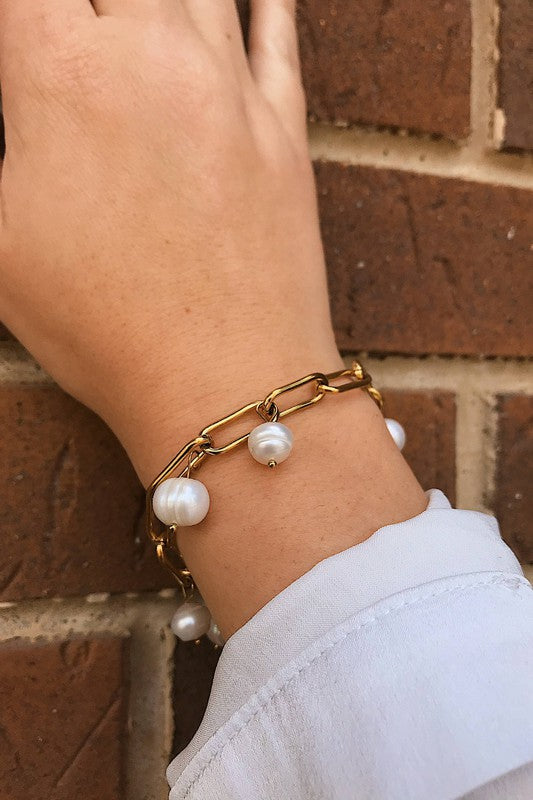 Freshwater Pearl Chain Bracelet