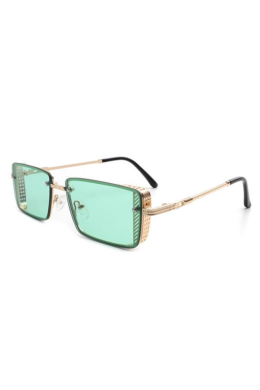 Retro Rectangle Flat Top Fashion Sunglasses