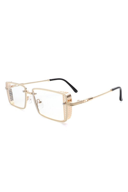 Retro Rectangle Flat Top Fashion Sunglasses