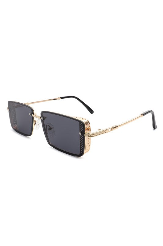 Retro Rectangle Flat Top Fashion Sunglasses