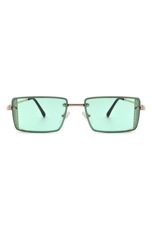 Retro Rectangle Flat Top Fashion Sunglasses