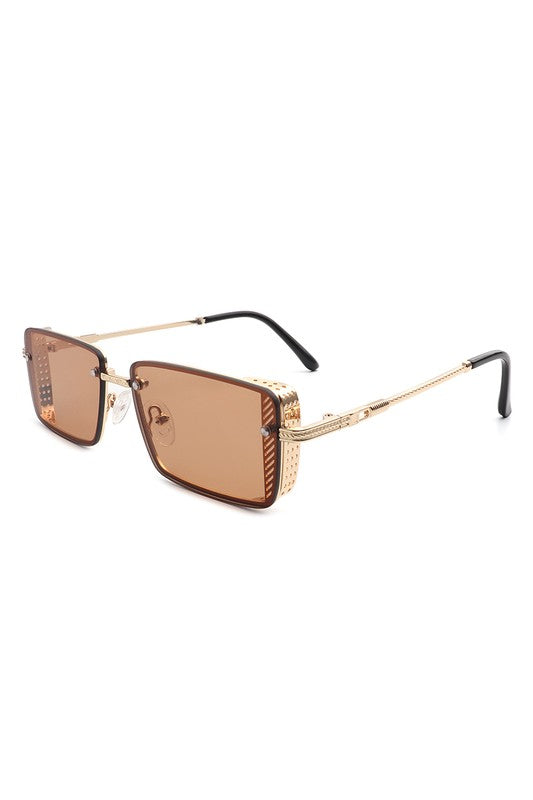 Retro Rectangle Flat Top Fashion Sunglasses