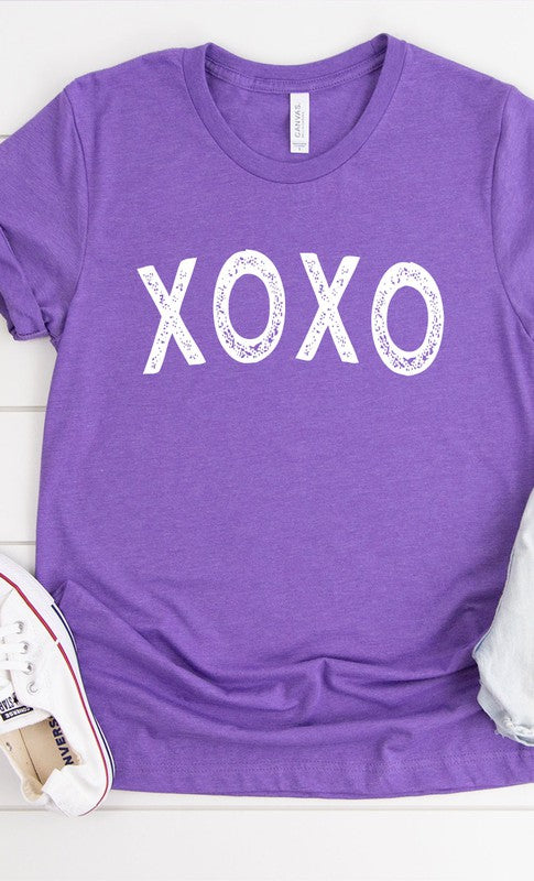 Distressed XOXO Graphic Tee T-Shirt PLUS