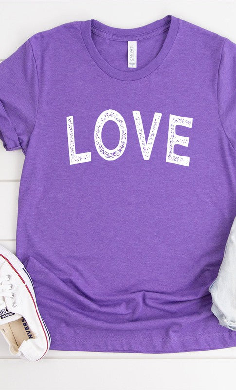 Distressed Love Graphic Tee T-Shirt PLUS