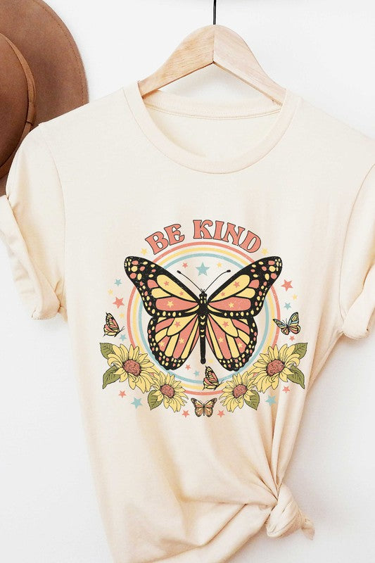 BE KIND BUTTERFLY GRAPHIC T-SHIRT