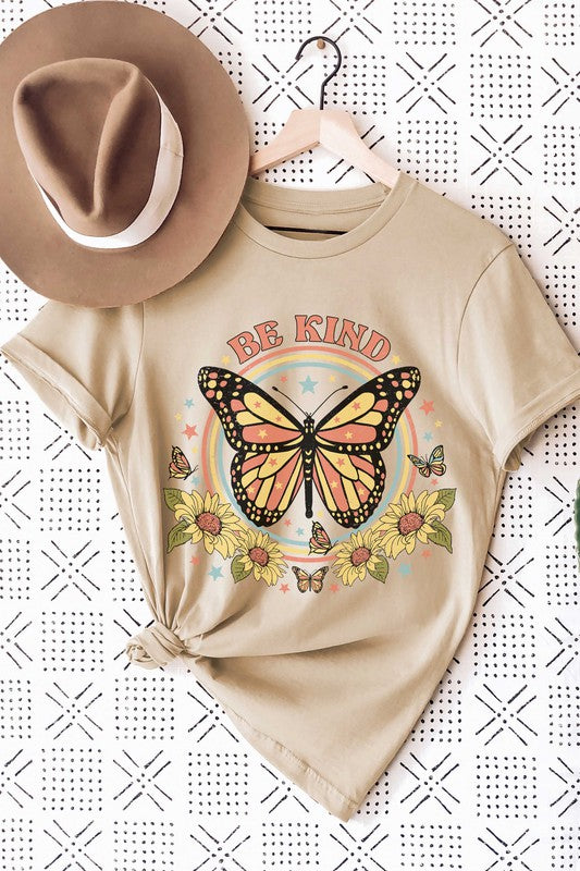 BE KIND BUTTERFLY GRAPHIC T-SHIRT