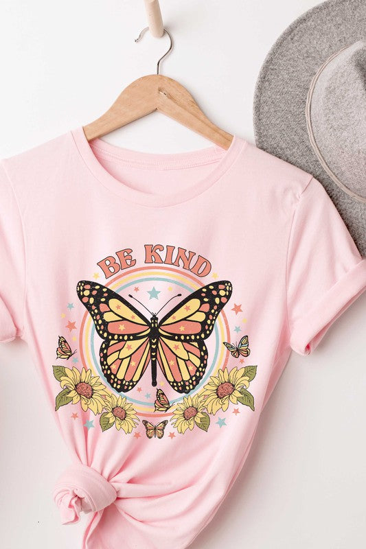 BE KIND BUTTERFLY GRAPHIC T-SHIRT