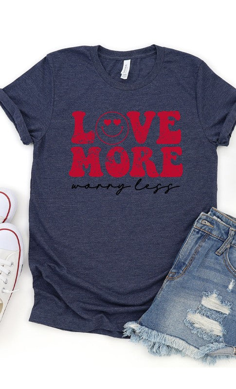 Retro Love More Worry Less Graphic Tee PLUS