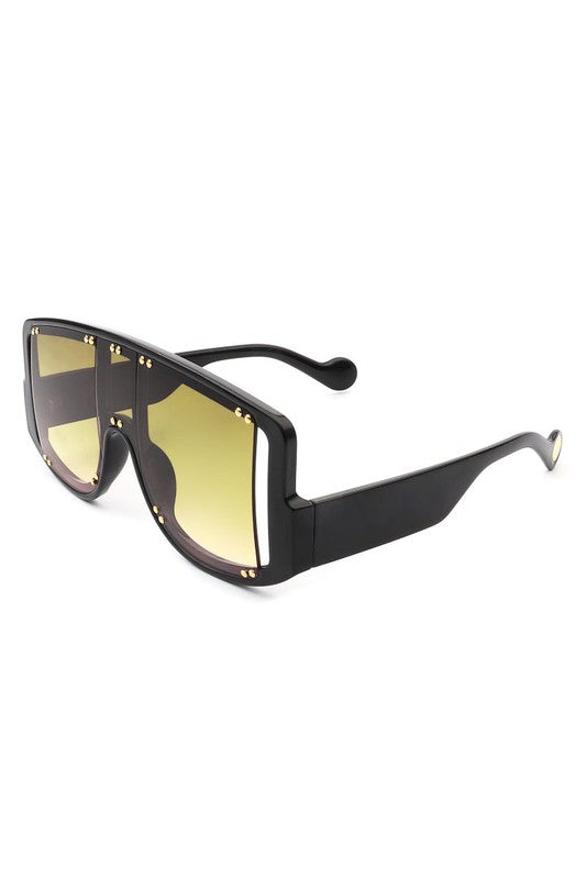 Square Oversize Shield Fashion Visor Sunglasses