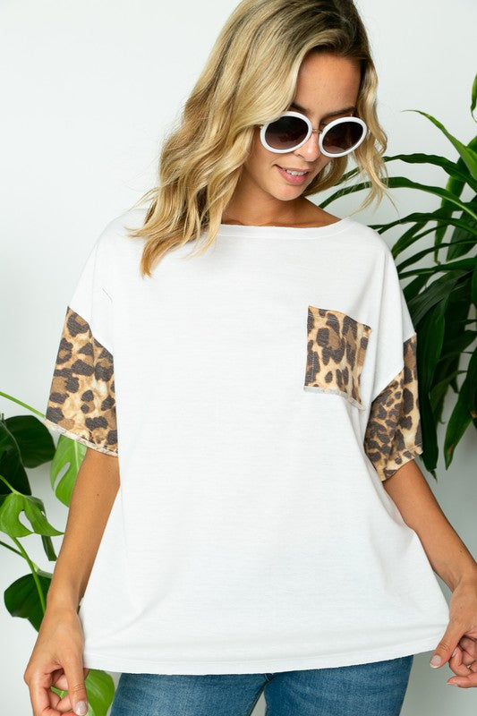 TERRY SOLID ANIMAL BOXY TOP