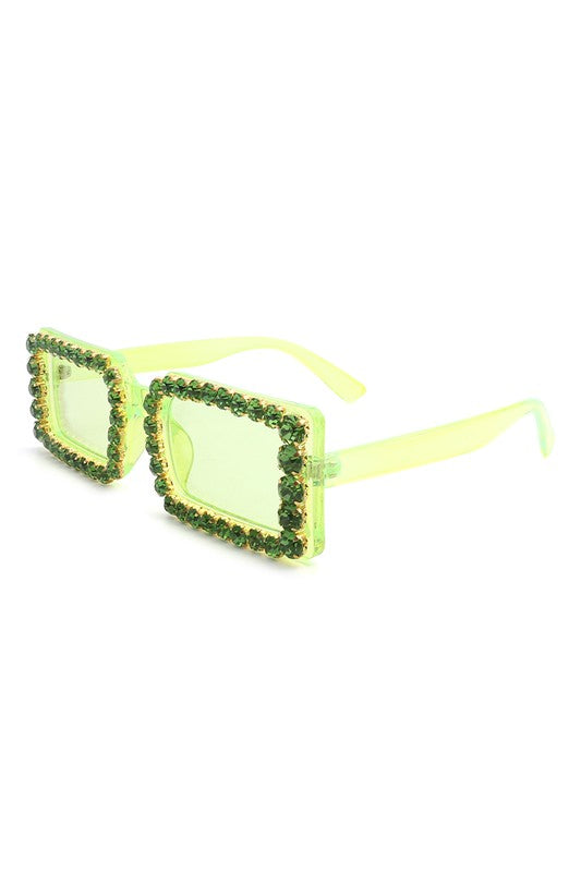 Rectangle Diamond Rhinestone Square Sunglasses