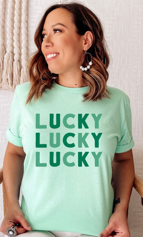 Retro Lucky Grid Graphic Tee T-Shirt