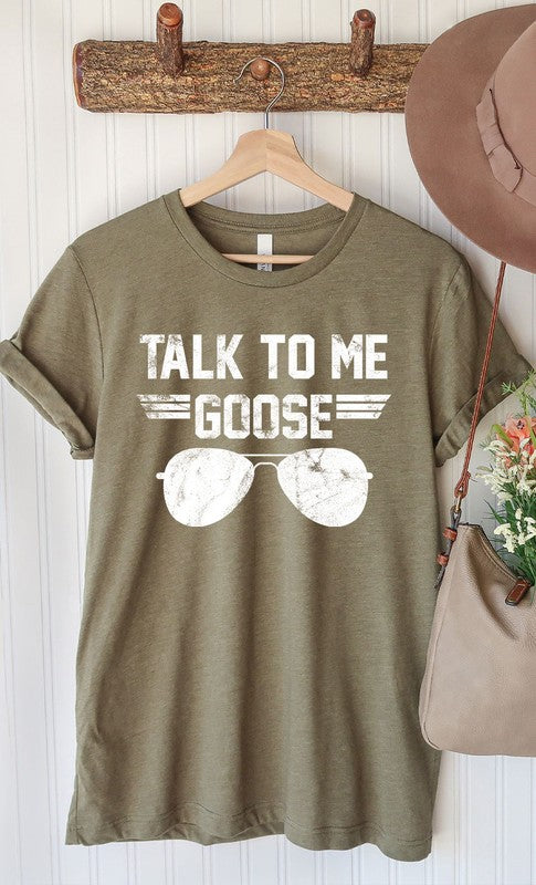 Talk to Me Goose White Ink Graphic Tee T-Shirt