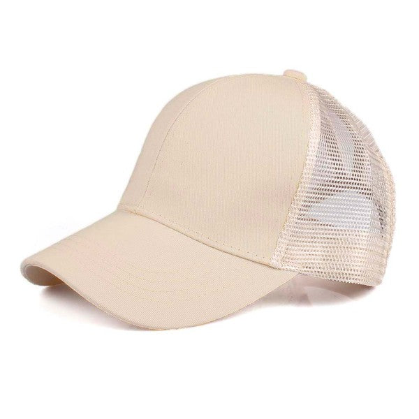 CC Solid Mesh Pony Cap