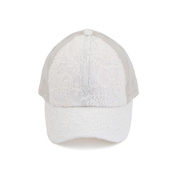 CC Paisley Embroidered Criss-Cross Cap