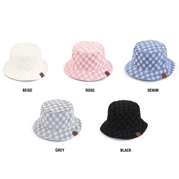 CC Checkered Terry Cloth Bucket