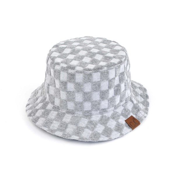 CC Checkered Terry Cloth Bucket Hat