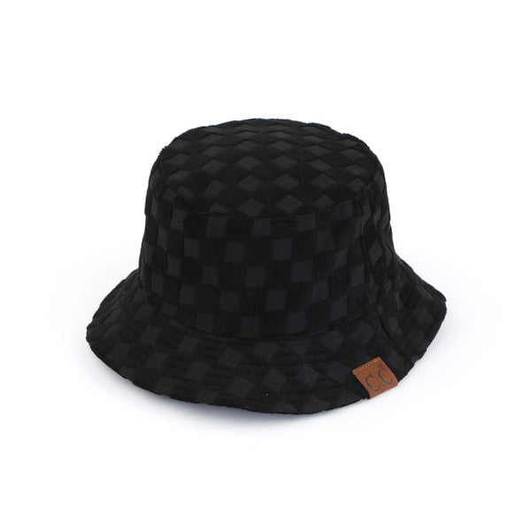 CC Checkered Terry Cloth Bucket Hat