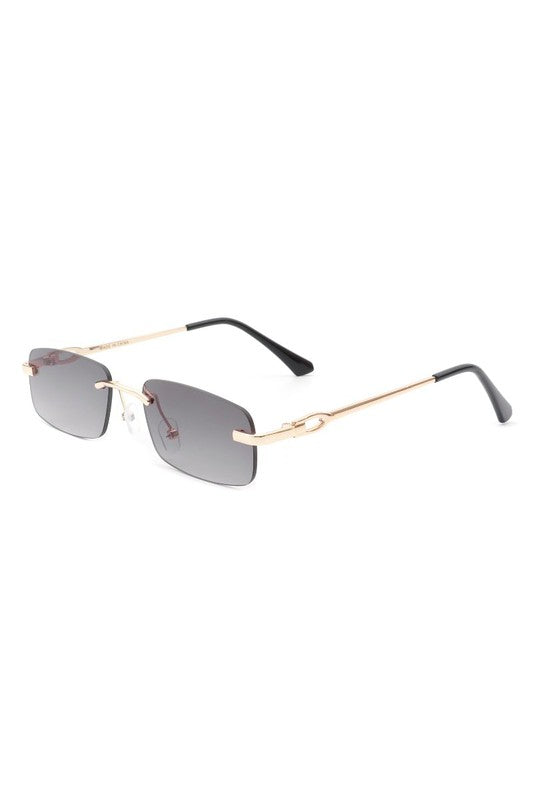 Rectangle Narrow Fashion Tinted Retro Sunglasses