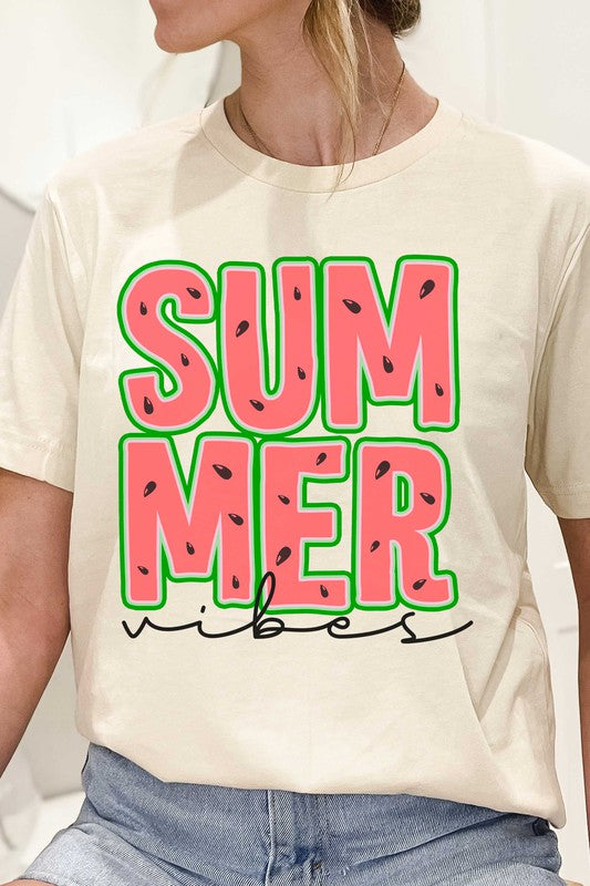 WATERMELON SUMMER VIBES GRAPHIC T-SHIRT