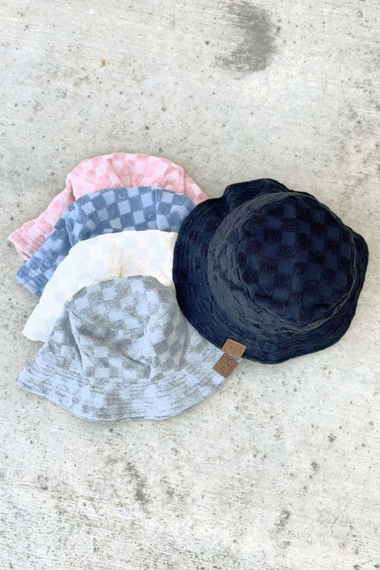 CC Checkered Terry Cloth Bucket