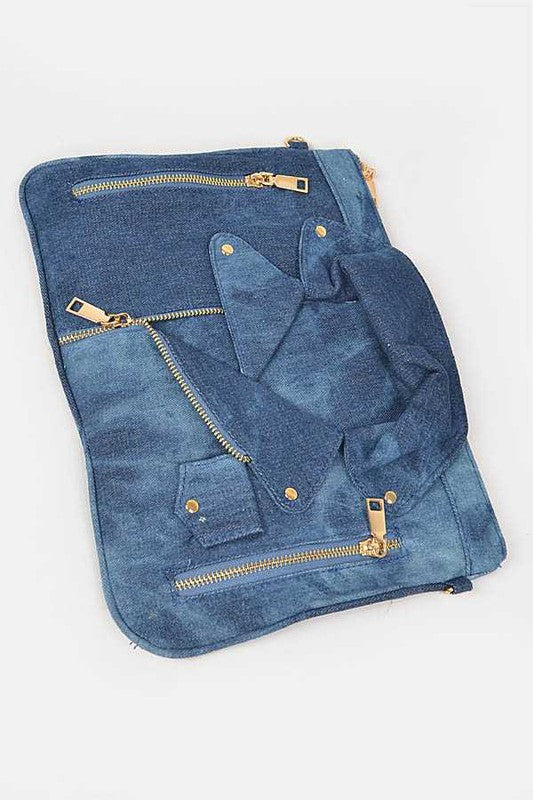 Iconic Denim Jacket Convertible Clutch