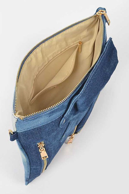 Iconic Denim Jacket Convertible Clutch