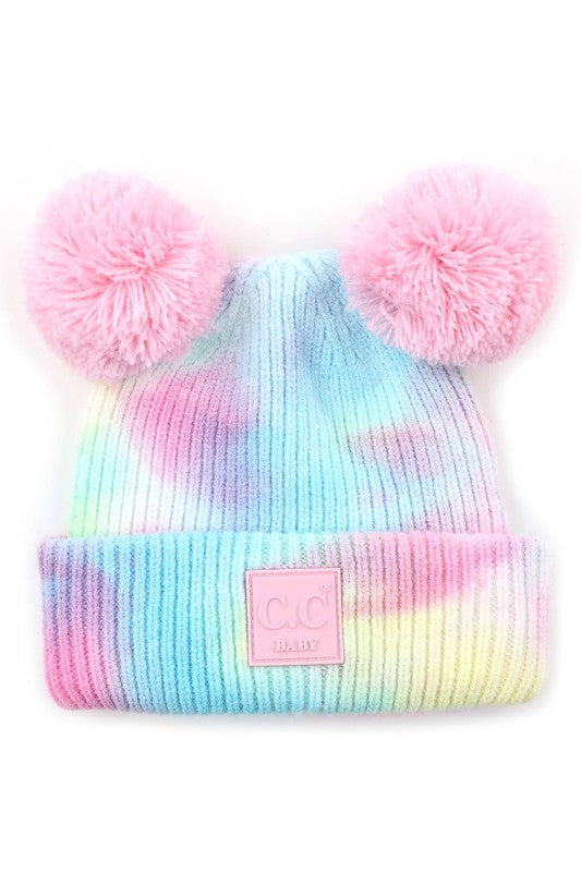 CC Baby Pom Pom Tie-Dye Beanie