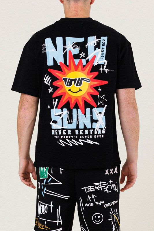 New Suns Black Men’s Graphic Tee