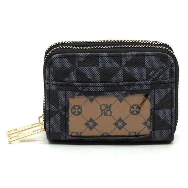 Monogram Accordion Card Holder Zip Wallet