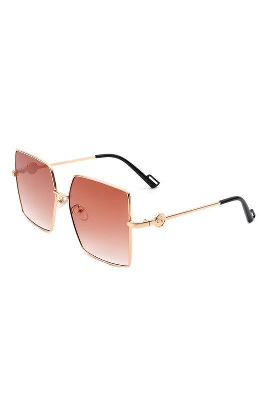 Square Oversize Flat Top Large Fashion Sunglasses