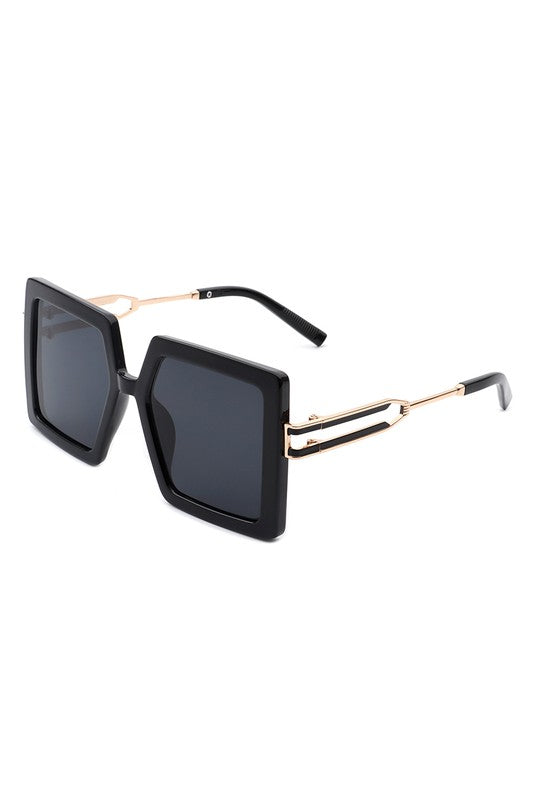 Square  Oversize Large Flat Top Fashion Sunglasses