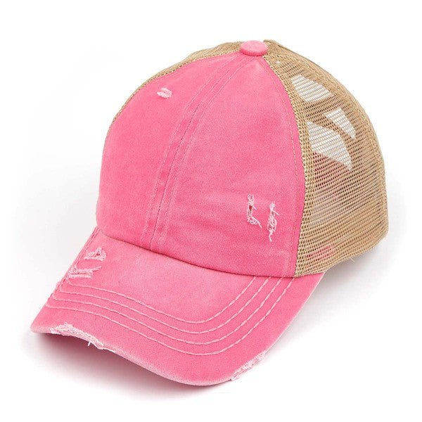 C.C Multi Level Crisscross Pony Cap