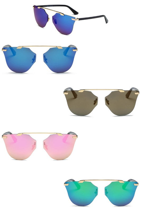 Women Round Cat Eye Fashion Sunglasses