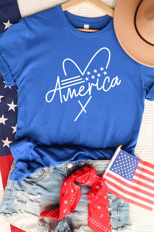 America Heart Holiday Graphic Tee