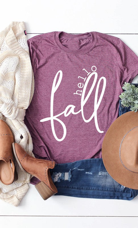 Hello Fall PLUS SIZE Graphic Tee T-Shirt