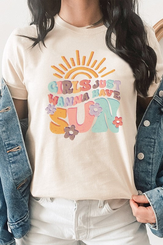 Girls Just Wanna Have Sun Summer Graphic Tee