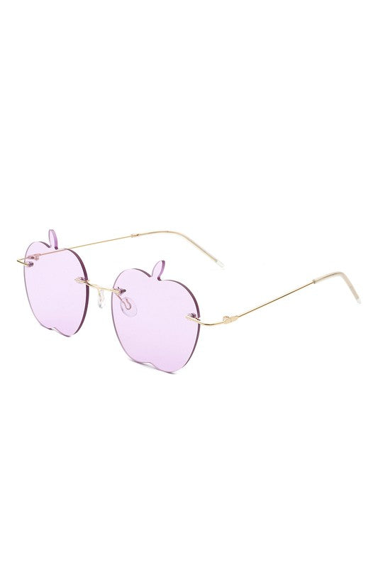 Rimless Apple Shape Frameless Tinted Sunglasses