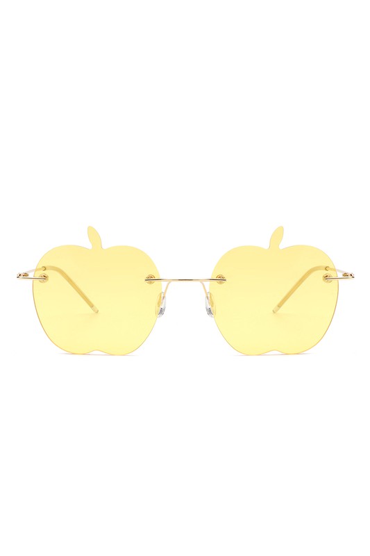 Rimless Apple Shape Frameless Tinted Sunglasses