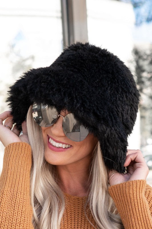 CC Faux Fur Bucket Hat