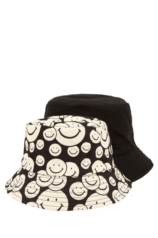 Reversible Smiley Face Bucket Hat