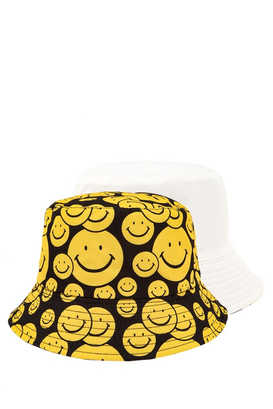 Reversible Smiley Face Bucket Hat