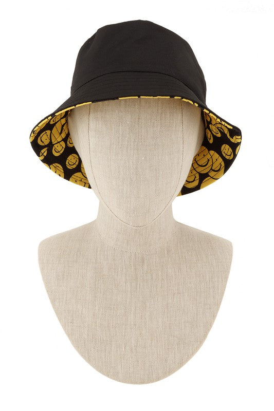 Reversible Smiley Face Bucket Hat