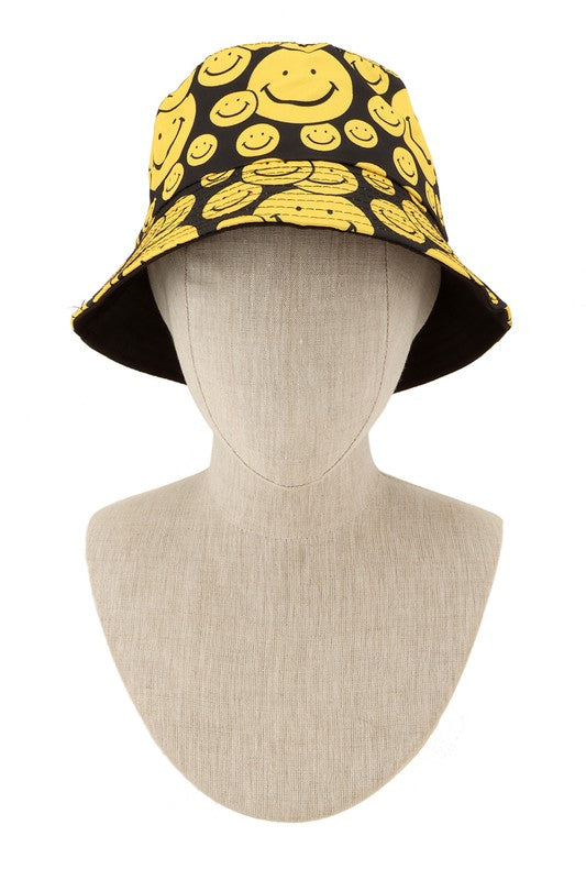 Reversible Smiley Face Bucket Hat