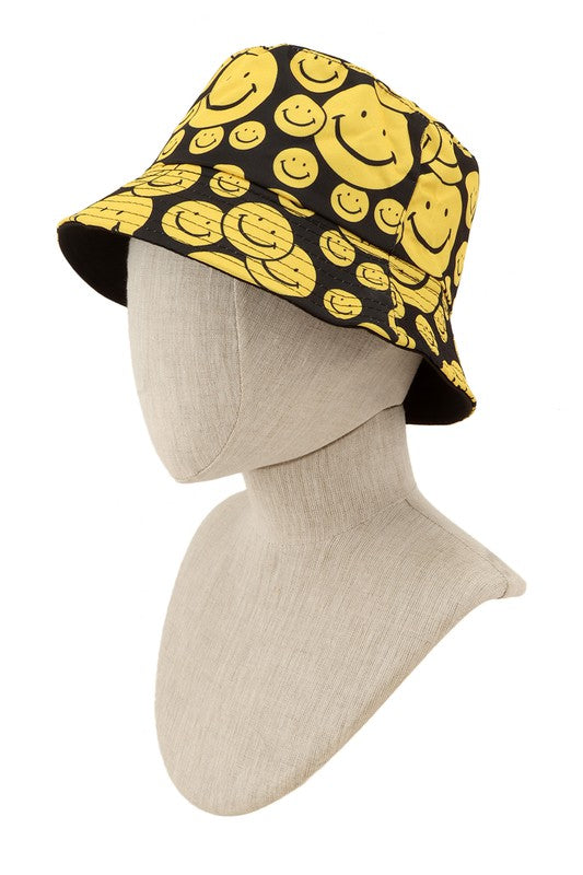 Reversible Smiley Face Bucket Hat