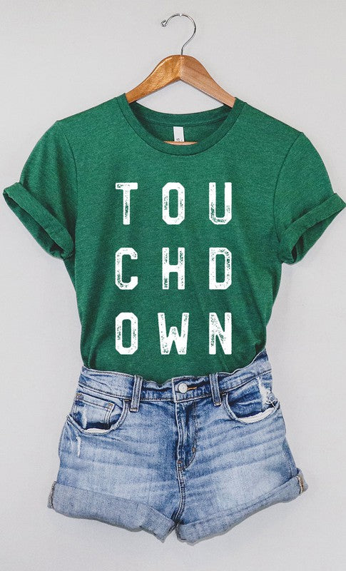 Retro Touchdown Graphic Tee T-Shirt